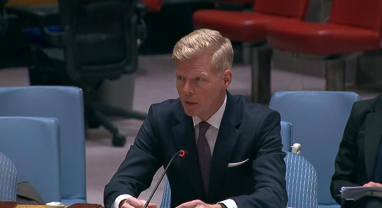 هانس گراندبرگ فرستاده ویژه سازمان ملل در امور یمن به شورای امنیت اطلاع رسانی می کند.